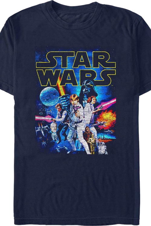 Vintage 1977 Poster Star Wars Episode IV T-Shirt