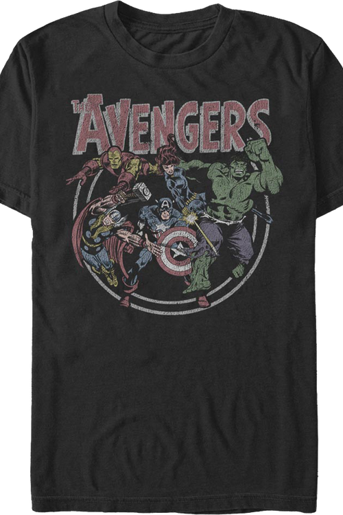 Vintage Avengers Collage Marvel Comics T-Shirt