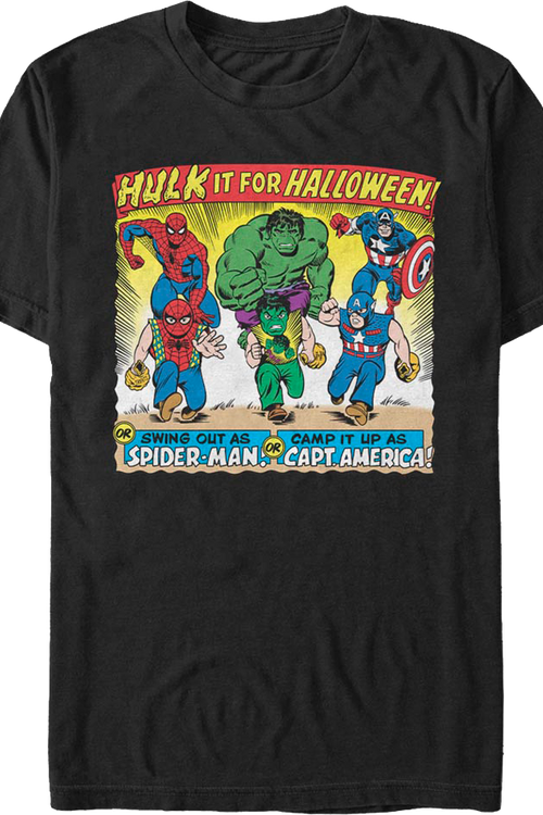 Vintage Avengers Halloween Costumes Ad Marvel Comics T-Shirt