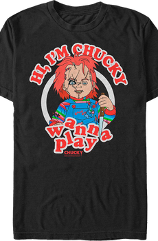 Vintage Chucky Wanna Play Child's Play T-Shirt