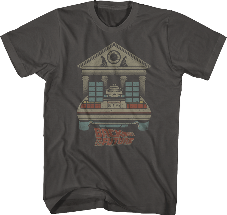 DeLorean And Clock Tower Back To The Future T-Shirt