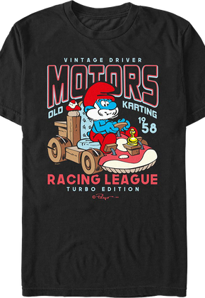 Vintage Driver Racing Smurfs T-Shirt