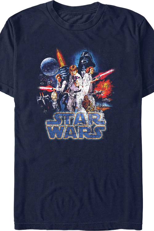 Vintage Episode IV A New Hope Movie Poster Star Wars T-Shirt