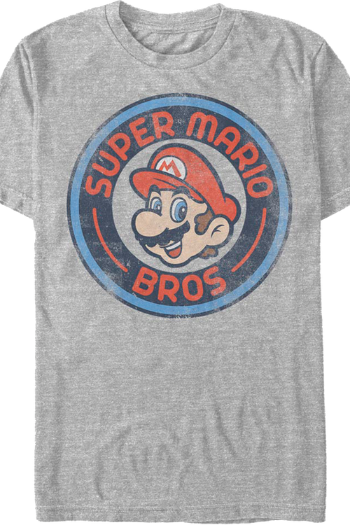 Vintage Face In Circle Super Mario Bros. T-Shirt