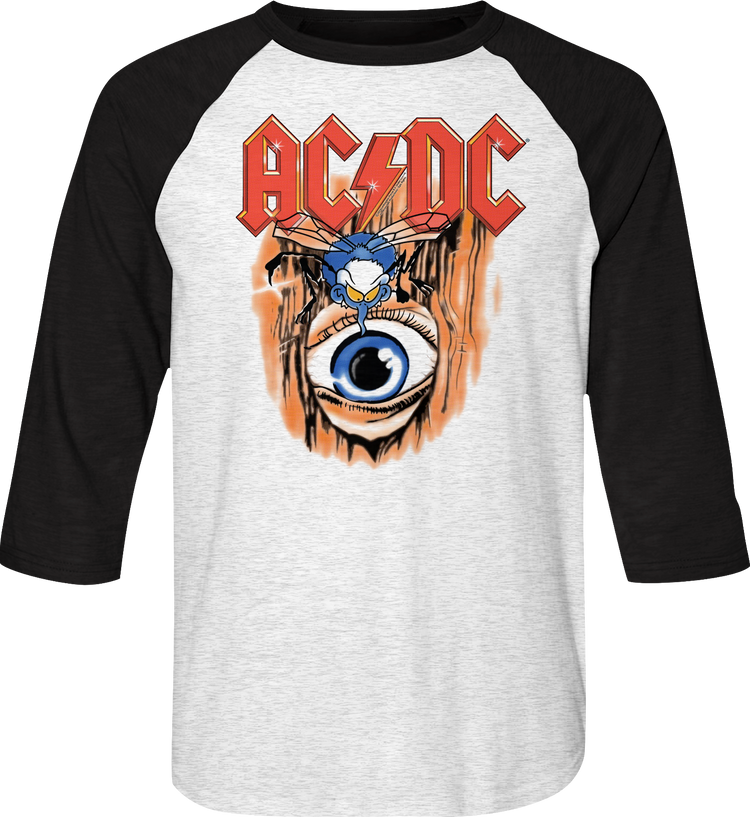 Vintage Fly On The Wall ACDC Raglan Baseball Shirt