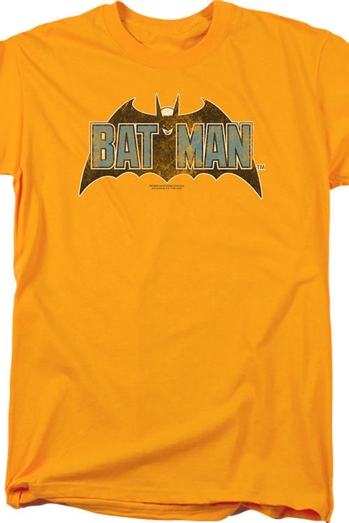 Vintage Gold Batman Logo DC Comics T-Shirt