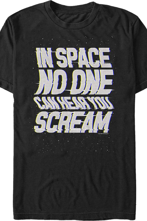 Vintage In Space No One Can Hear You Scream Alien T-Shirt