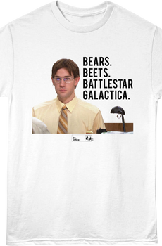 Vintage Jim Bears Beets Battlestar Galactica The Office T-Shirt