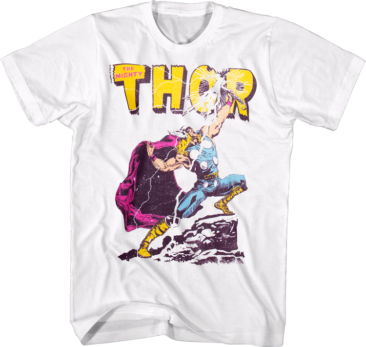 Vintage Lightning Strike Thor Marvel Comics T-Shirt