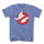 Light Blue Heather Vintage Logo Real Ghostbusters T-Shirt