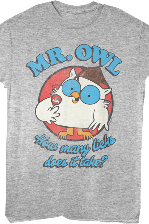Vintage Mr. Owl How Many Licks Does It Take Tootsie Pop T-Shirt