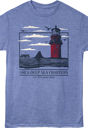 Vintage Orca Deep Sea Charter Amity Island Jaws T-Shirt