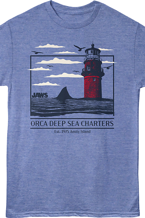 Vintage Orca Deep Sea Charter Amity Island Jaws T-Shirt