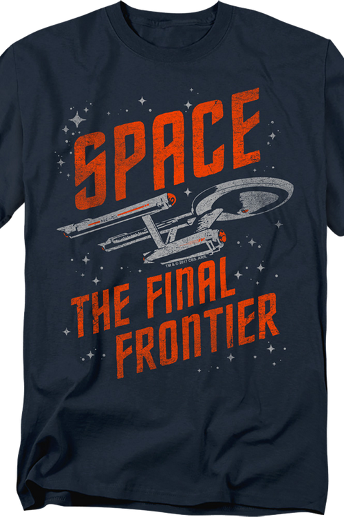 Vintage Space The Final Frontier Star Trek T-Shirt