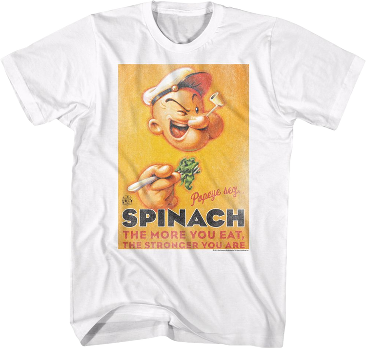 Vintage Spinach Poster Popeye T-Shirt