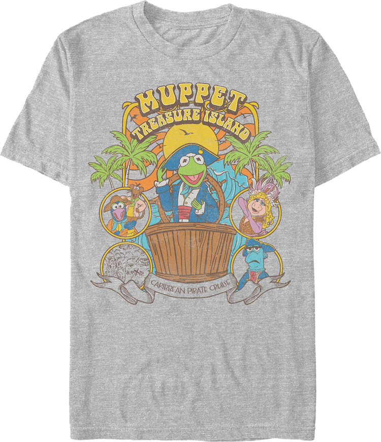 Vintage Treasure Island Caribbean Pirate Cruise Muppets T-Shirt