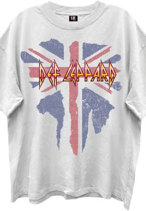 Vintage Union Jack Def Leppard Oversized T-Shirt