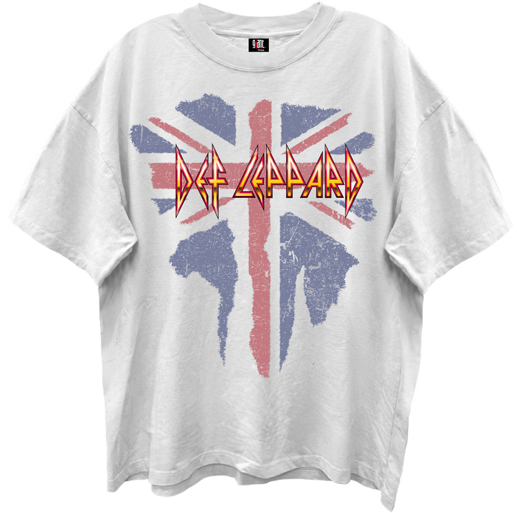 Vintage Union Jack Def Leppard Oversized T-Shirt
