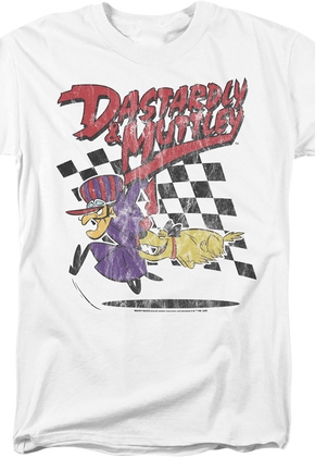 Vintage White Dastardly & Muttley Wacky Races T-Shirt
