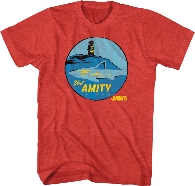 Visit Amity Island Circle Jaws T-Shirt