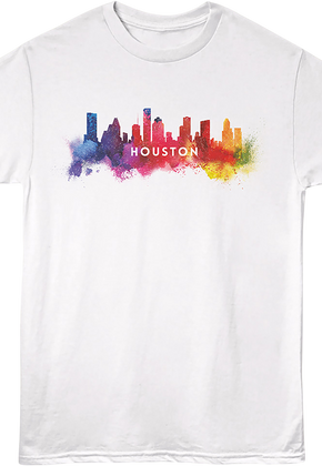 Watercolor Cityscape Houston Texas T-Shirt