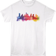 Watercolor Cityscape Houston Texas T-Shirt thumbnail