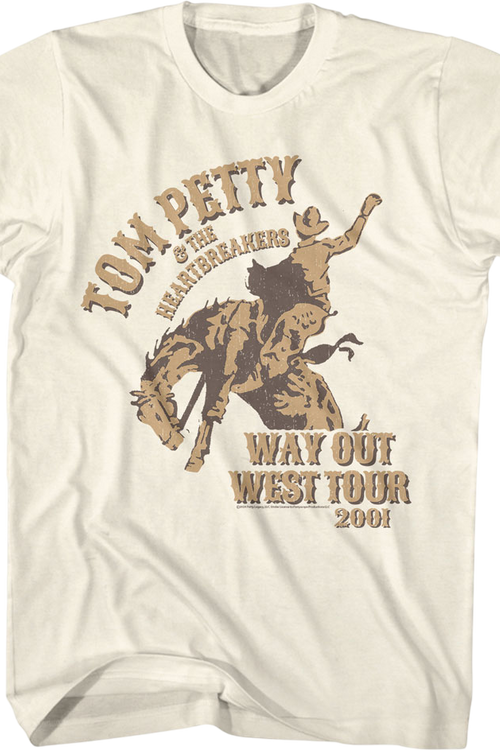 Way Out West Tour 2001 Tom Petty T-Shirt