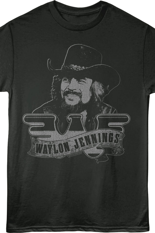 Banner Logo Waylon Jennings T-Shirt