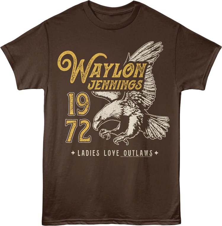 Ladies Love Outlaws 1972 Waylon Jennings T-Shirt