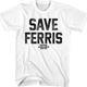 White Distressed Save Ferris Bueller T-Shirt thumbnail