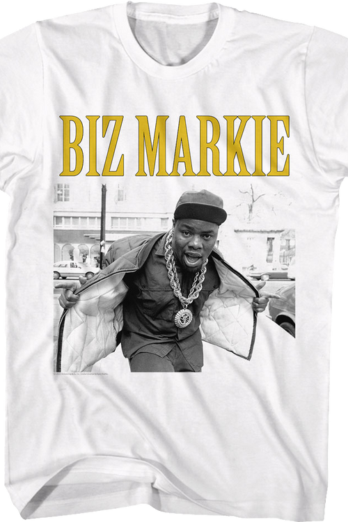 White Photo Biz Markie T-Shirt