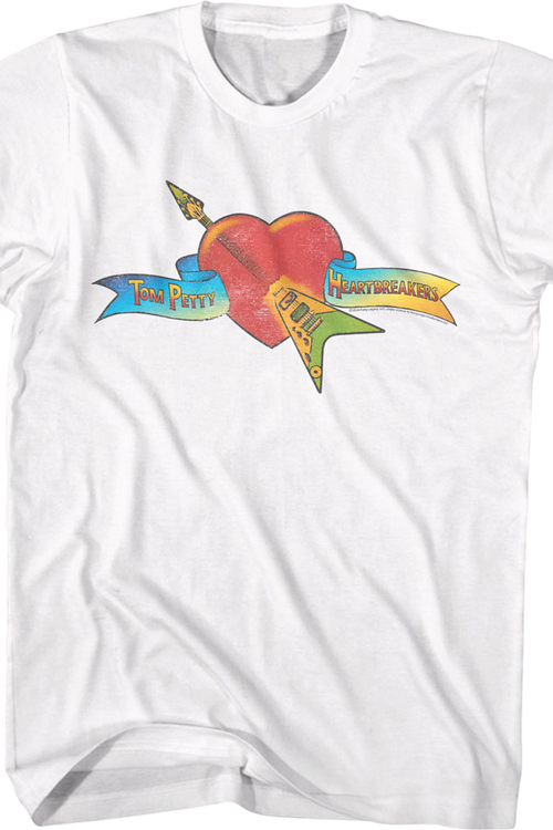 White Vintage Logo Tom Petty & The Heartbreakers T-Shirt