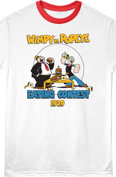 Wimpy vs. Popeye Eating Contest Popeye Ringer Shirt