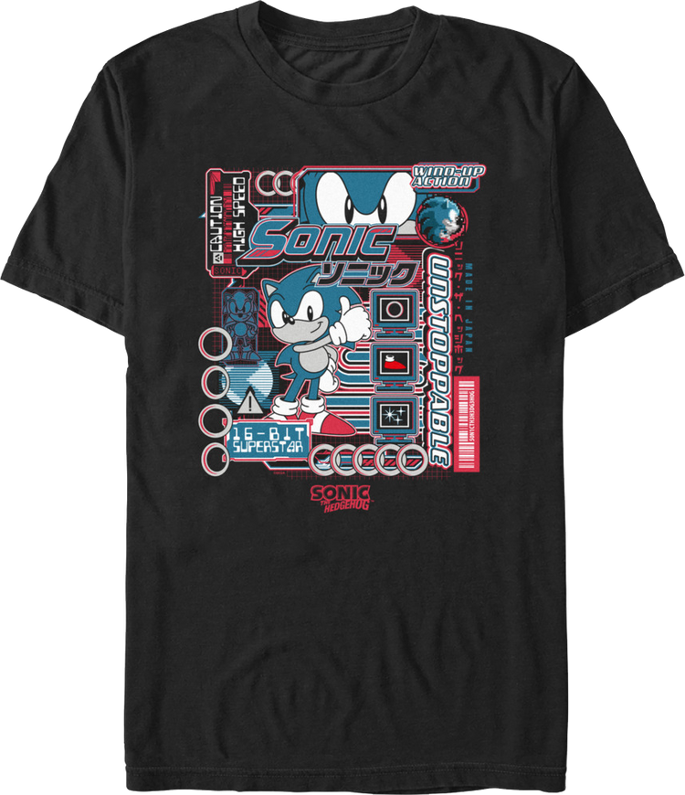 Wind-Up Action Sonic The Hedgehog T-Shirt