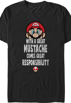 Great Responsibility Super Mario Bros. T-Shirt