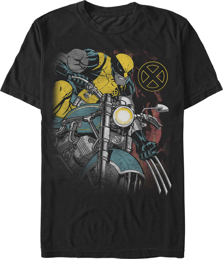 Wolverine Motorcycle Marvel Comics T-Shirt