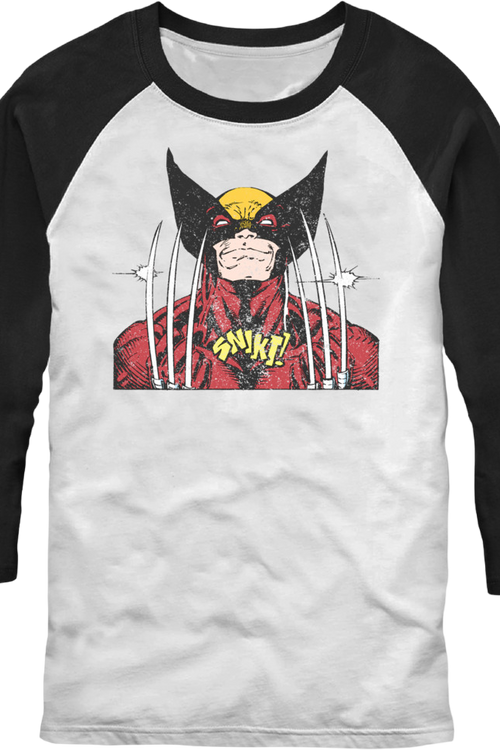 Wolverine Snikt Marvel Comics Raglan Baseball Shirt
