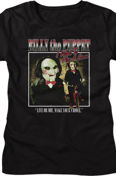 Womens Billy the Puppet Saw Shirt