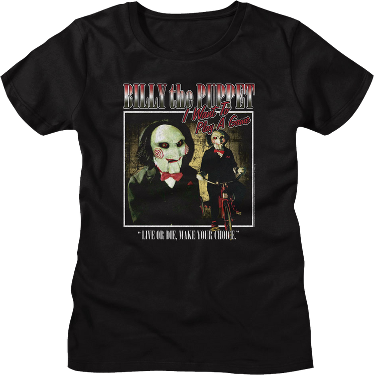 Womens Billy the Puppet Saw Shirt