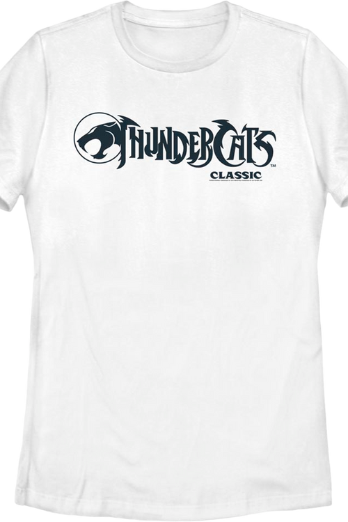 Womens White Classic Logo ThunderCats Shirt
