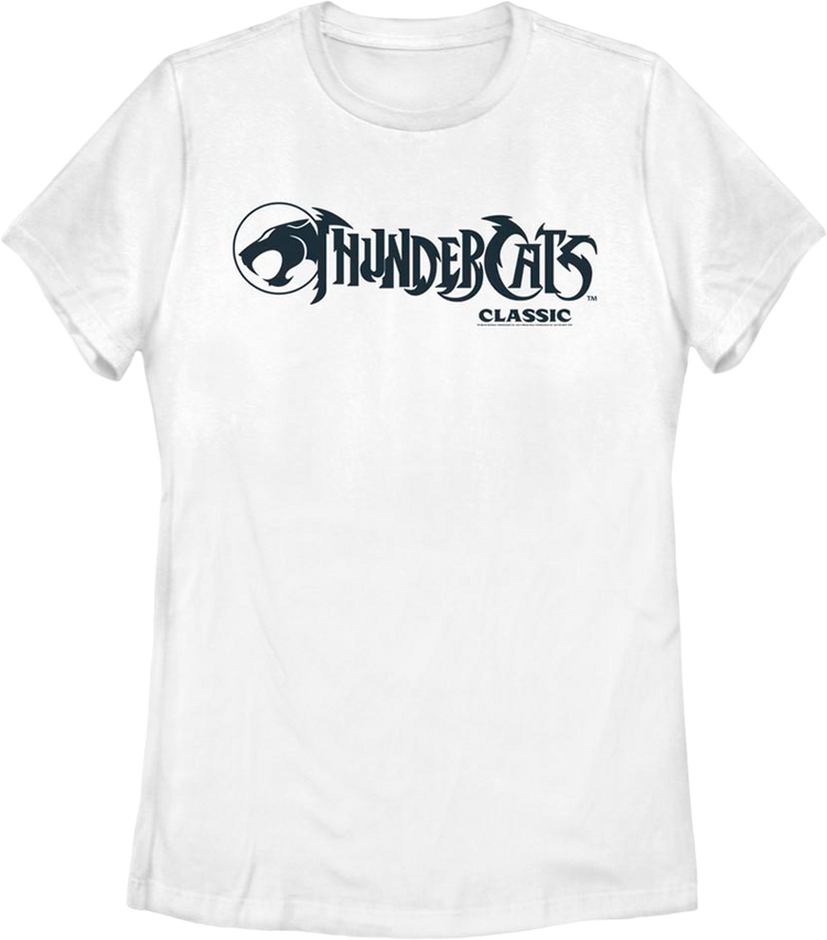 Womens White Classic Logo ThunderCats Shirt