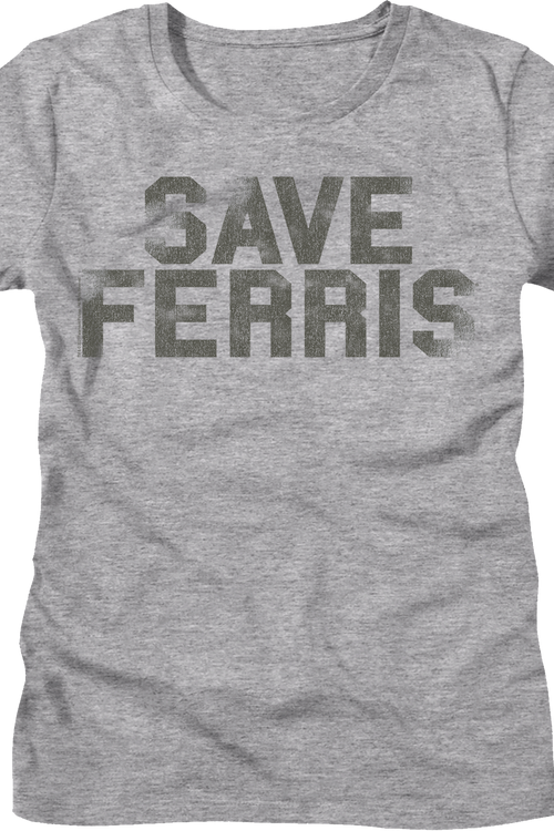 Womens Distressed Save Ferris Bueller Shirt