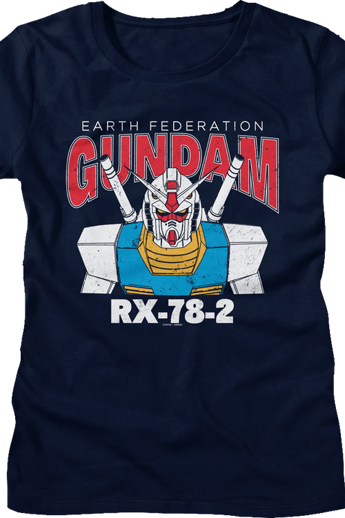 Womens Blue Earth Federation Gundam Shirt