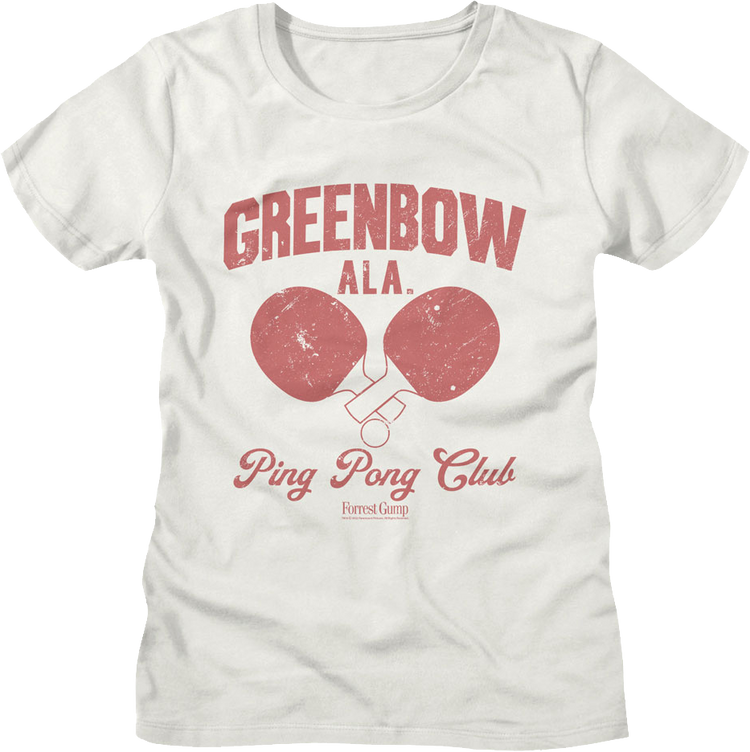 Womens Greenbow Ping Pong Club Forrest Gump Shirt