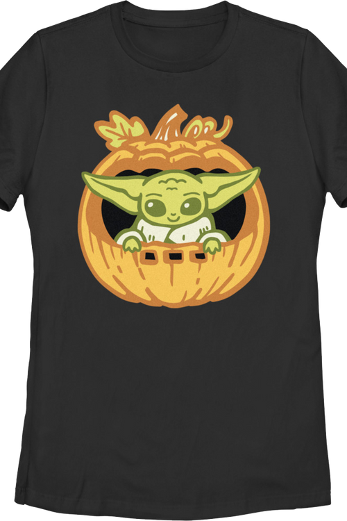 Womens Grogu Pumpkin Mandalorian Star Wars Shirt