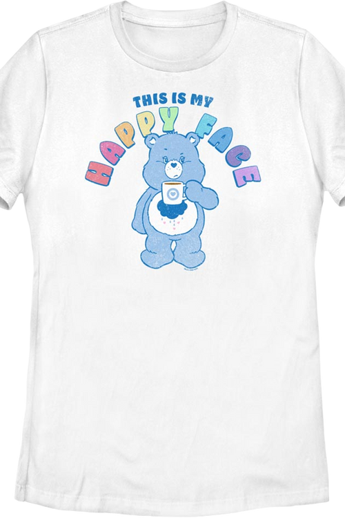 Womens Grumpy Bear This Is My Happy Face Care Bears Shirt