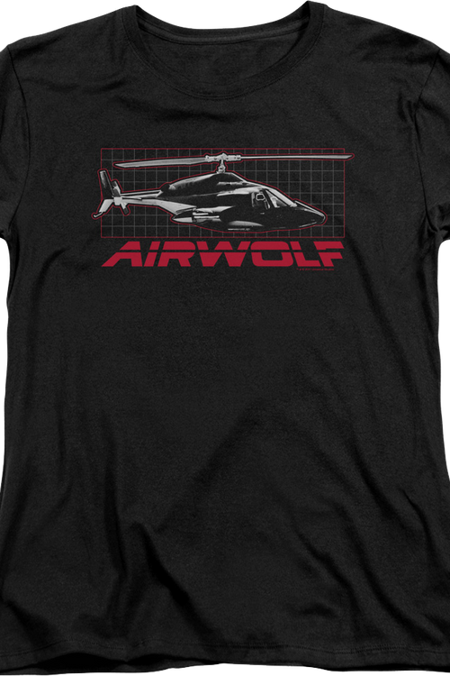 Womens Helicopter Airwolf Shirt