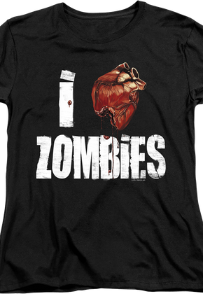 Womens I Love Zombies Shirt