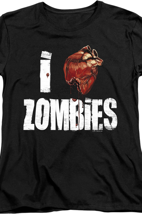 Womens I Love Zombies Shirt