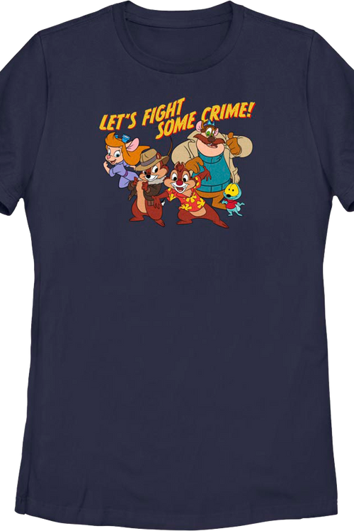 Womens Let's Fight Some Crime Chip 'n Dale Rescue Rangers Shirt